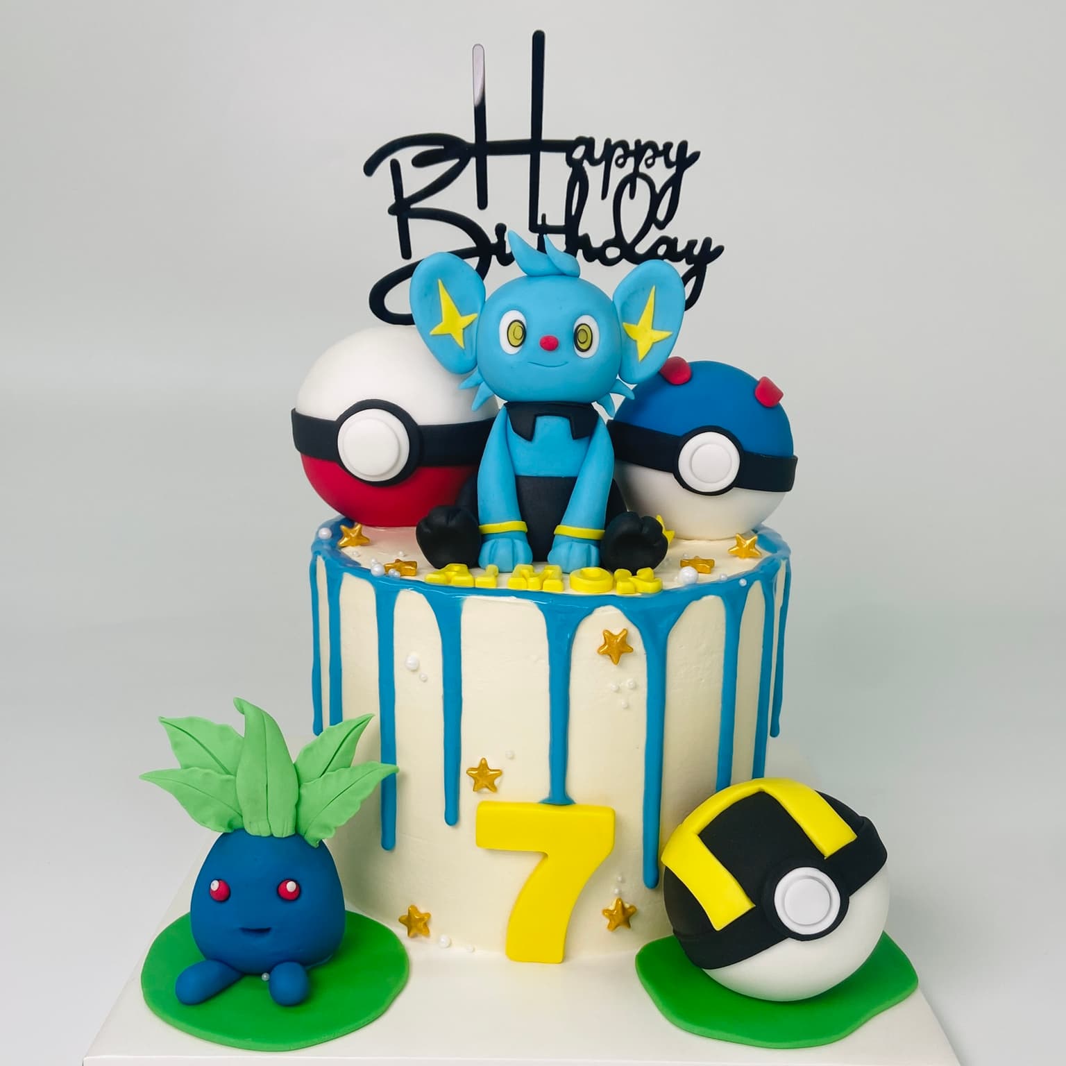 100% edible fondant sculpted Pokemon cake