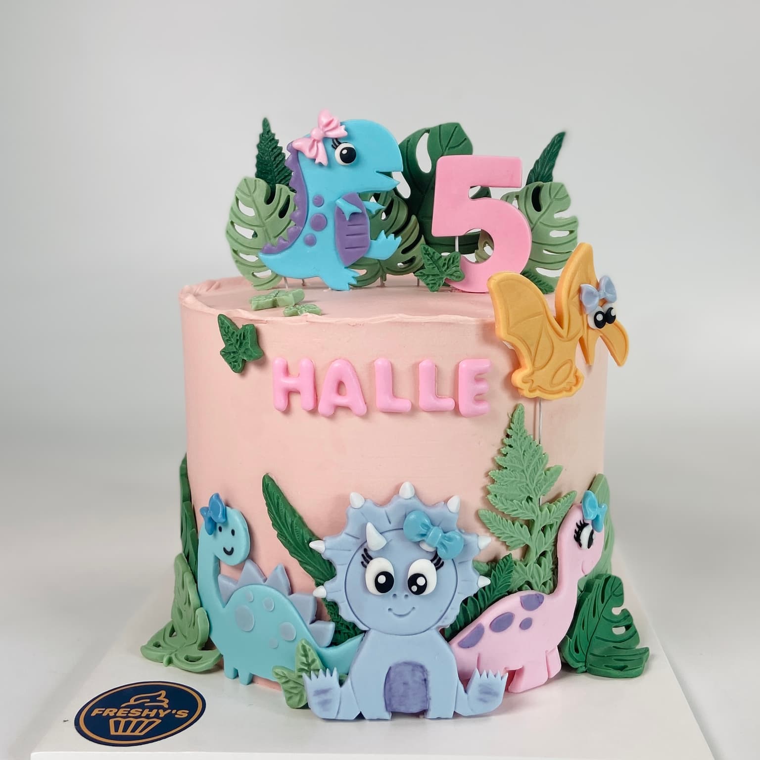 100% edible fondant sculpted baby dinosaurs