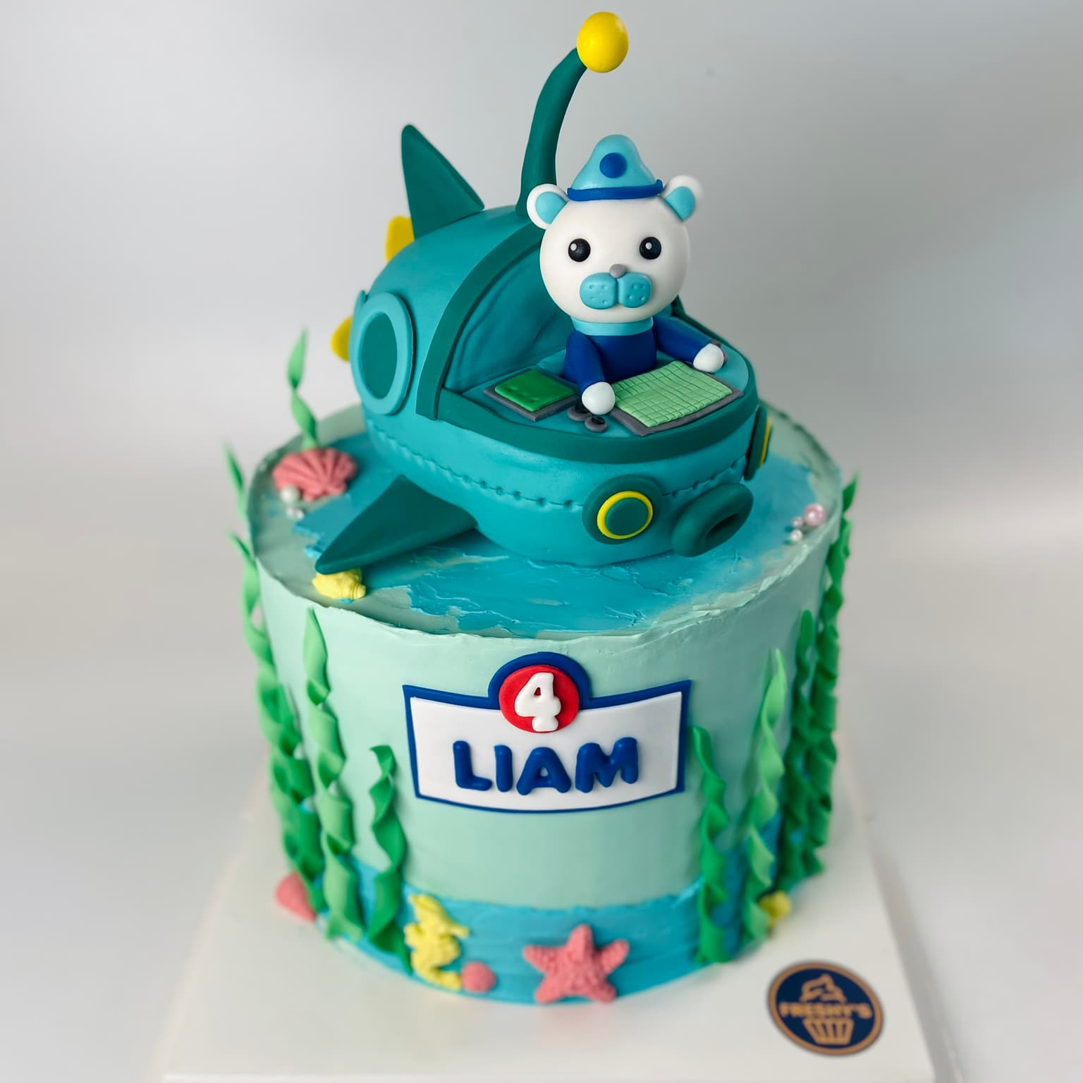 100% edible fondant sculpted under the sea birthday cake