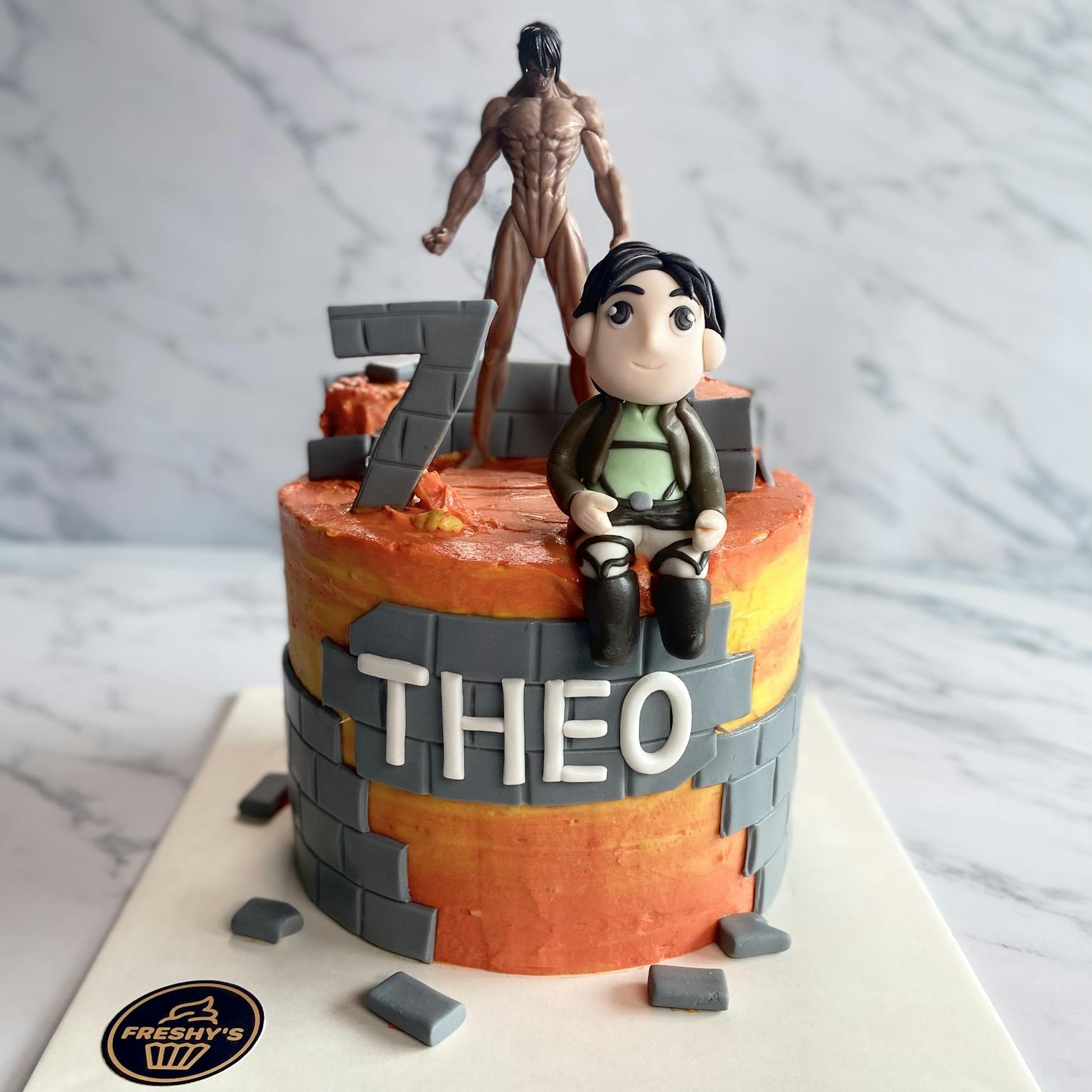 100% edible fondant sculpted Clash of the Titans cake