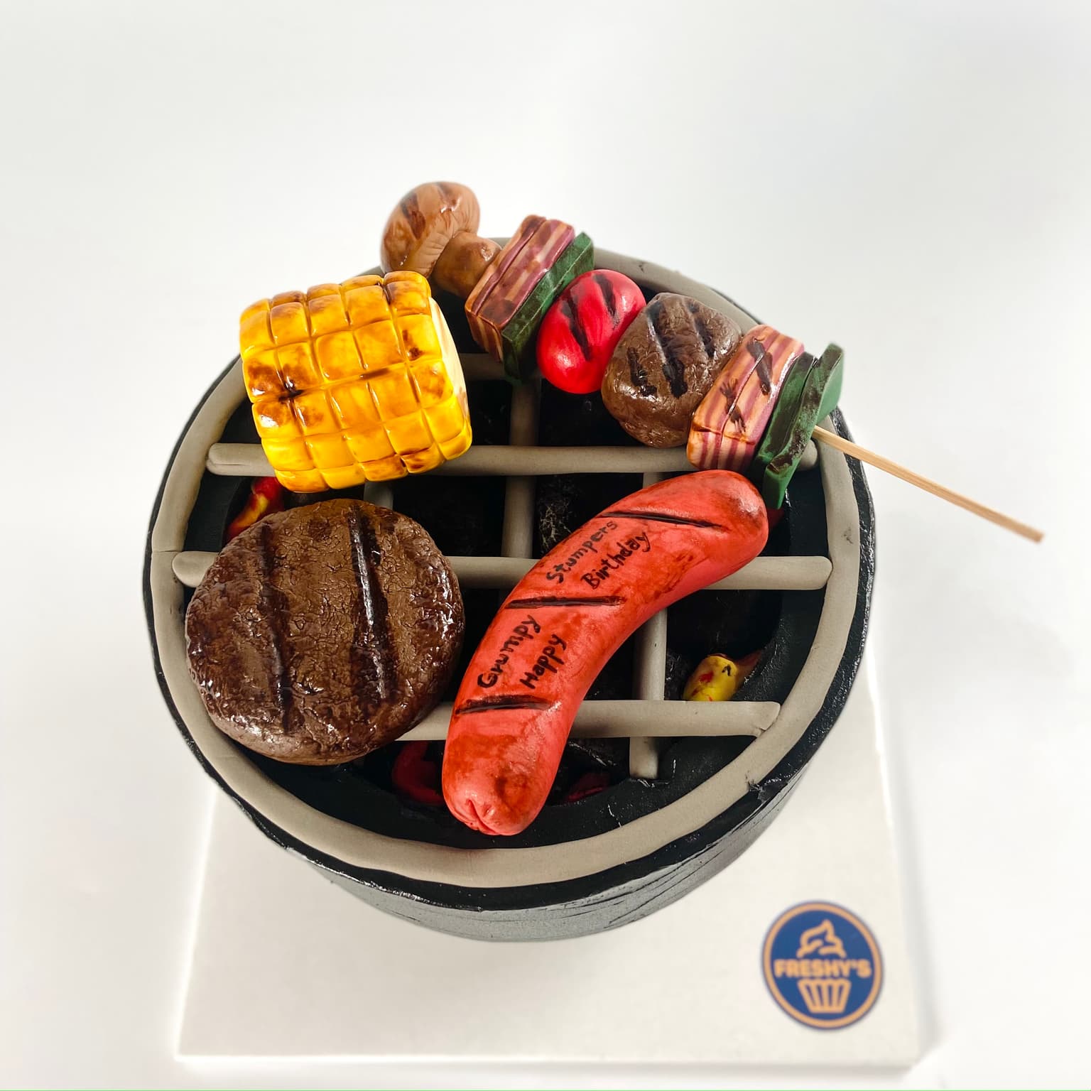 100% edible fondant sculpted BBQ cake